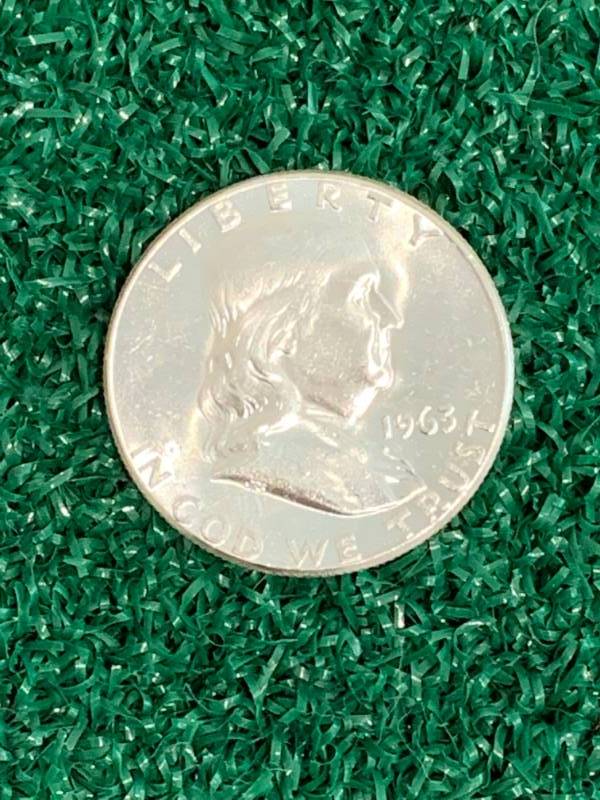 Brilliant Uncirculated 1963 Franklin Half Dollar