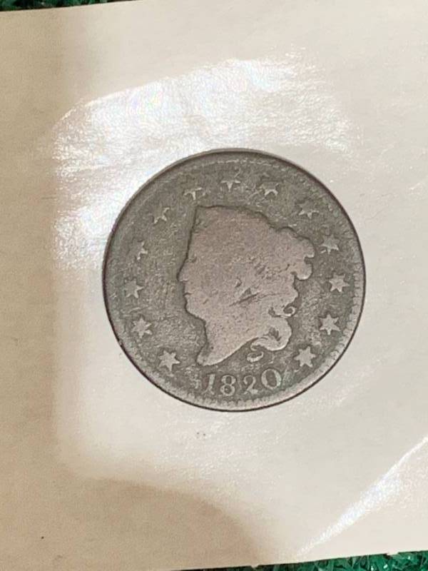 1820 Matron Half Cent