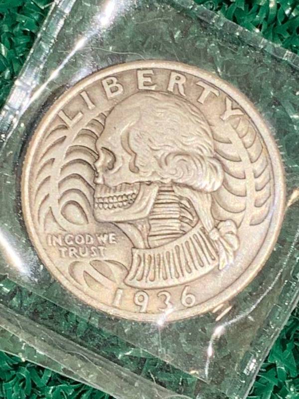 1936 Quarter Hobo Coin