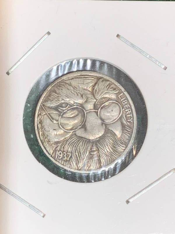 1937 Indian Head Nickel Hobo Coin