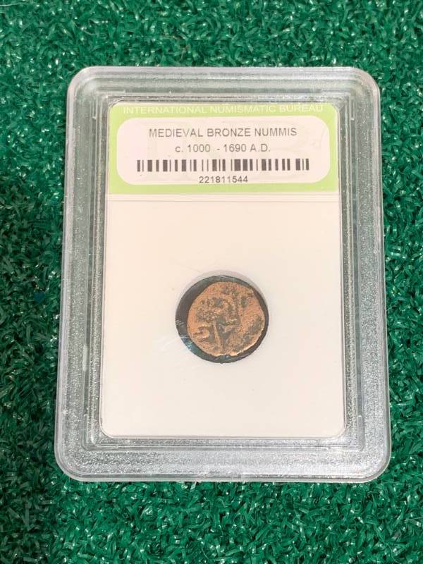 Medieval Bronze Nummis Coin from 1000-1690 A.D.