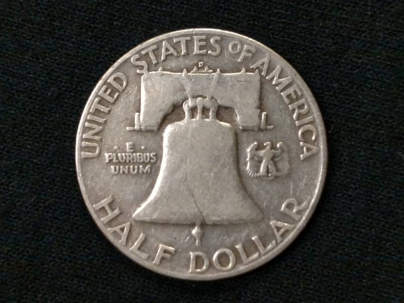 1950 D Franklin Silver Half Dollar...