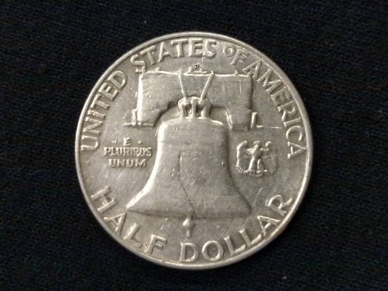 1952 D Franklin Silver Half Dollar...