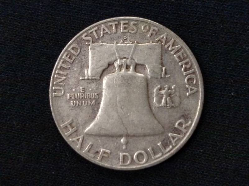 1959 D Franklin Silver Half Dollar...