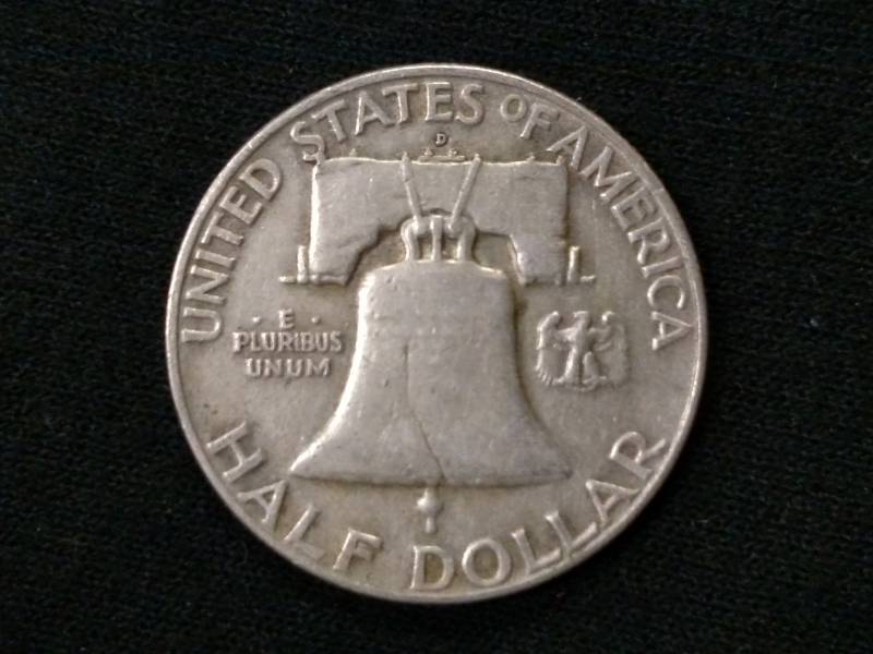 1960 D Franklin Silver Half Dollar...