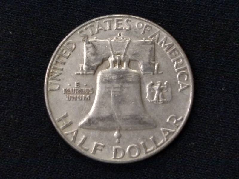 1961 D Franklin Silver Half Dollar...