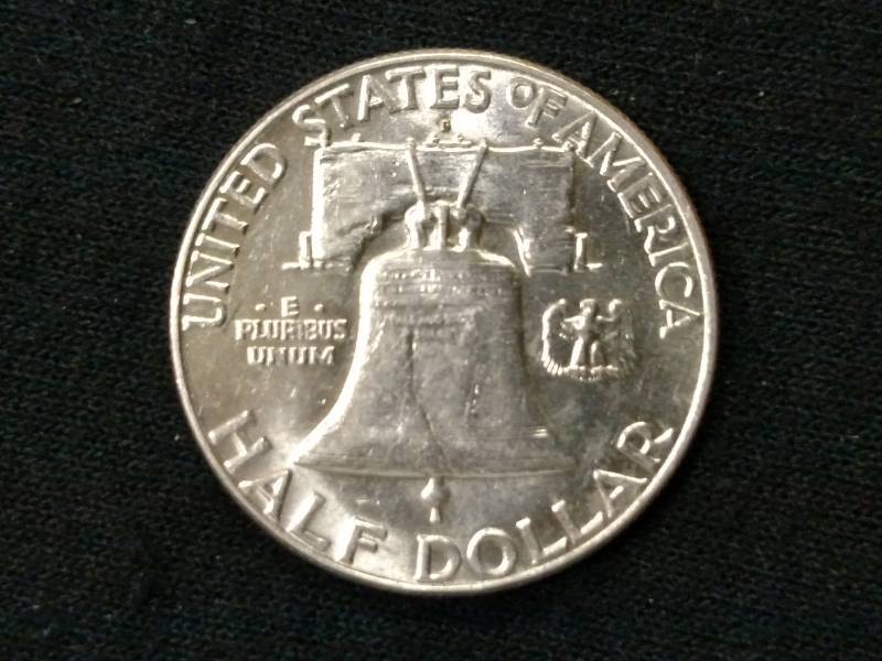 1963 D AU Franklin Silver Half Doll...