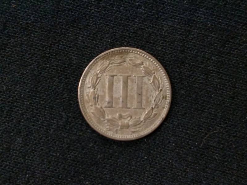 1867 Three Cent Nickel...