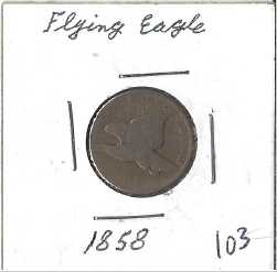 lot 20 image: 1858 Flying Eagle Cent