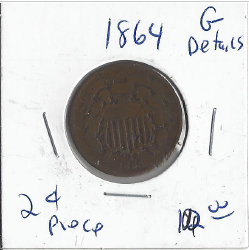 lot 65 image: 1864 Two Cent Piece