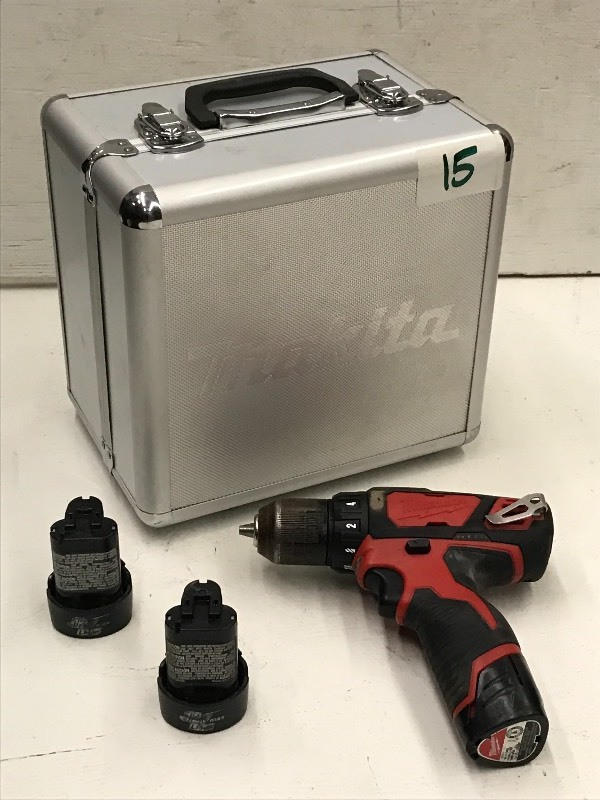 lot 15 image: Makita Tool Case With Milwaukee M12 Drill