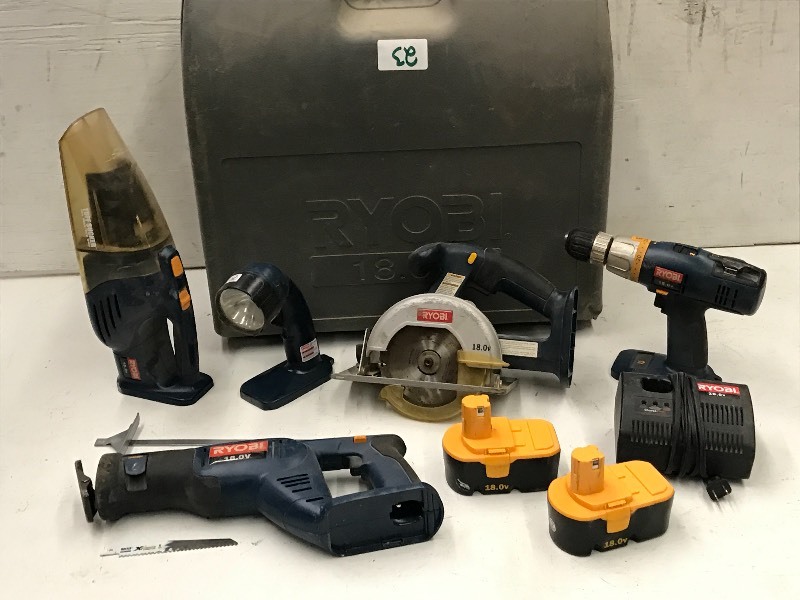 lot 23 image: Ryobi 18Volt Cordless Tool Set