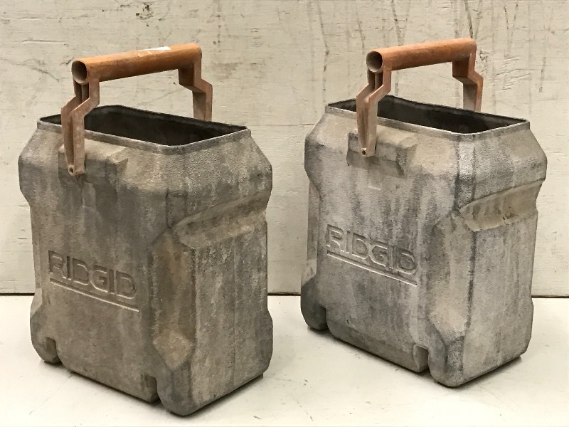 lot 28 image: (2) Ridgid Mud Buckets