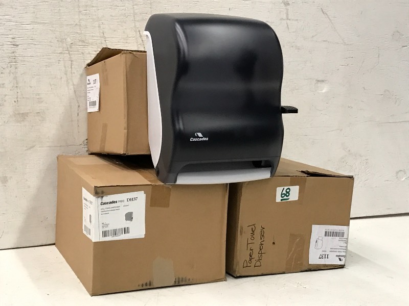 lot 68 image: (3) Cascades Paper Towel Dispensers