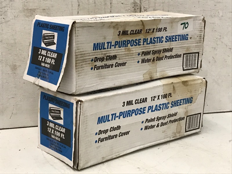 lot 70 image: (2) Rolls Of Plastic Sheeting