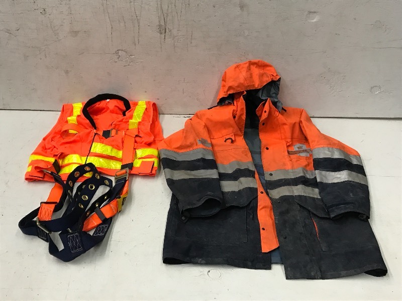 lot 84 image: (2) High-Visibility Safety Harness Coats