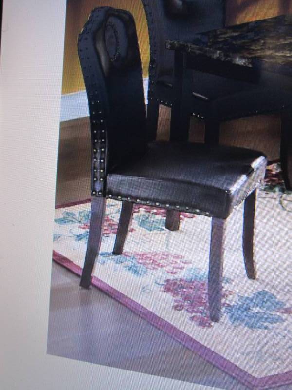 lot 10 image: Nailhead Dining Chair open box Reta...