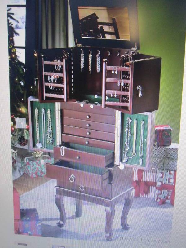 lot 11 image: Camille Jewelry Armoire open box Re...