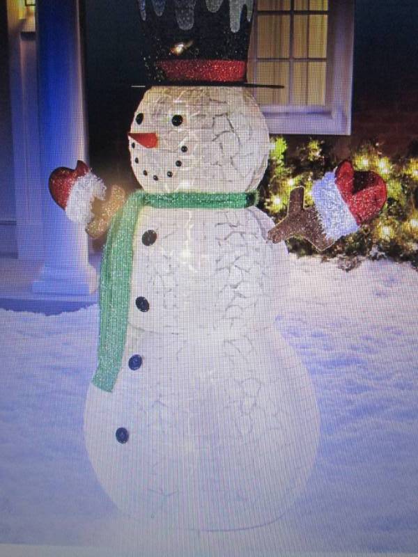 lot 20 image: Pop-Up Lighted Snowman open box, un...