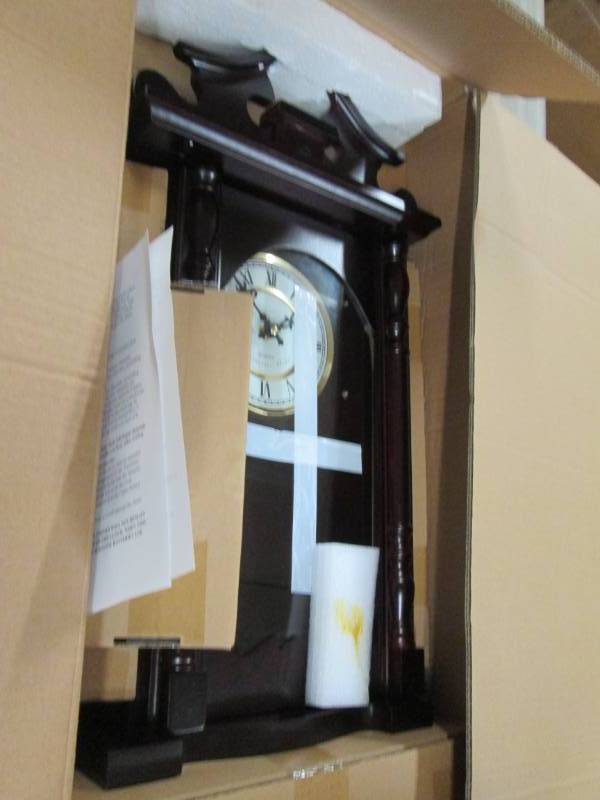 lot 27 image: Vintage Wall Clock open box Retail ...