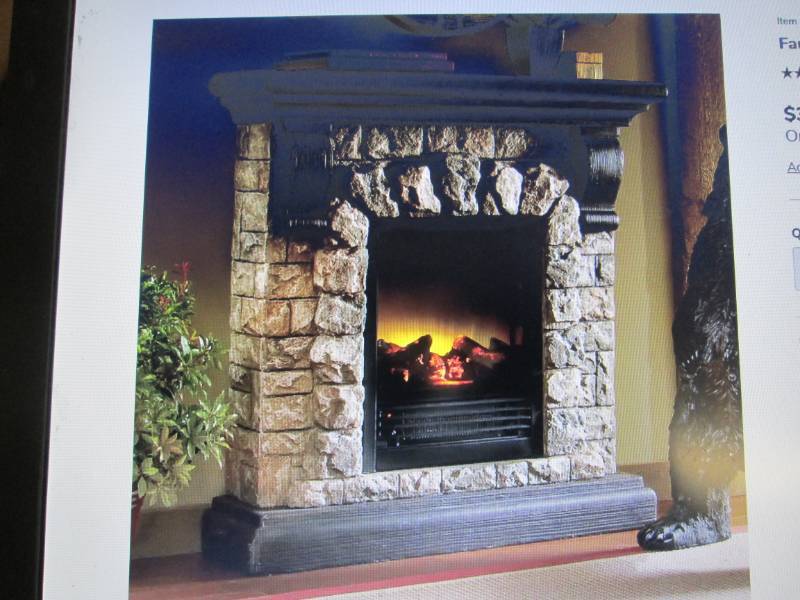 Faux Stone Fireplace Open Box Unte Furniture Flooring Home