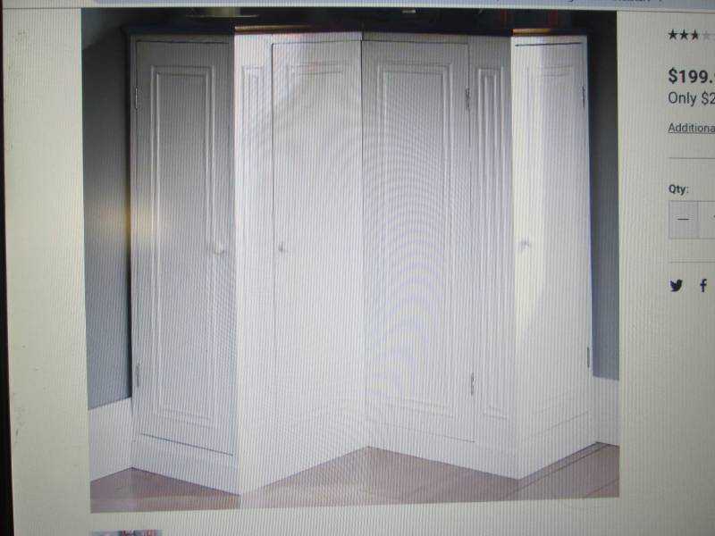 lot 61 image: Corner Storage Cabinet open box Ret...