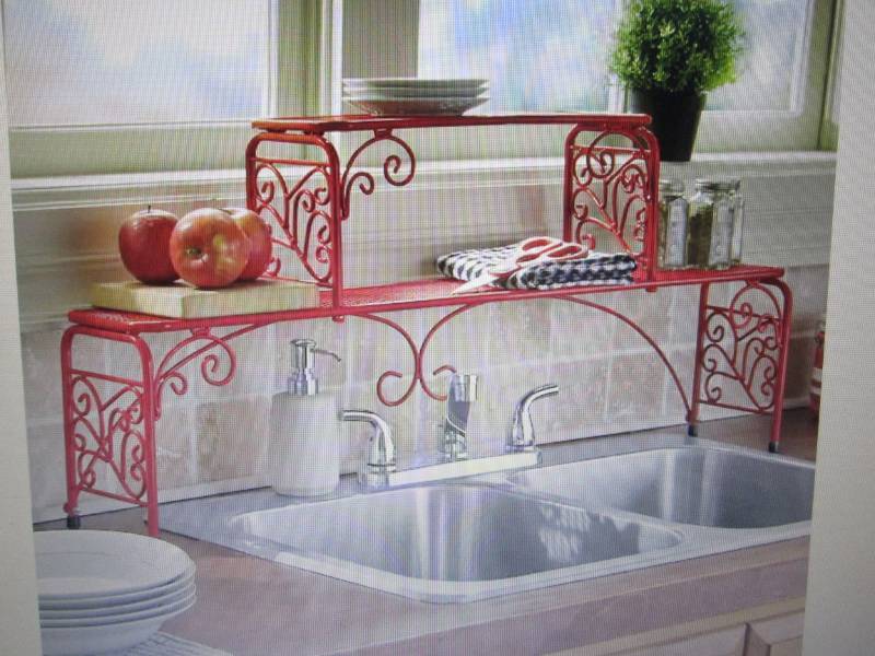 lot 64 image: 2-Tier Scroll Sink Shelf open box R...