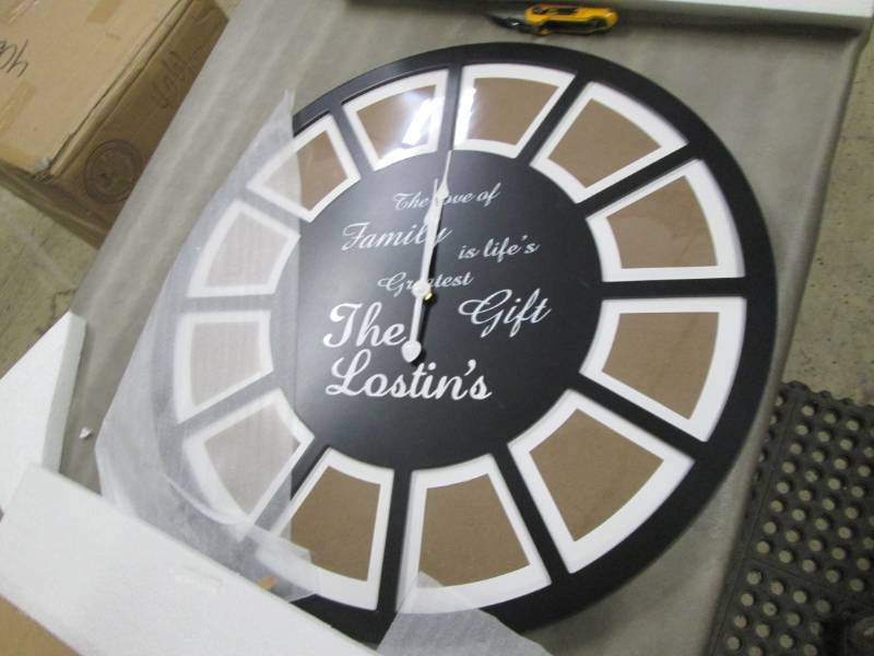 lot 83 image: Photo Frame Clock open box, unteste...