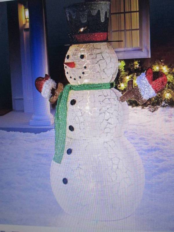 lot 97 image: Pop-Up Lighted Snowman open box, un...