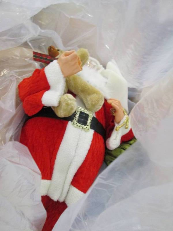 lot 105 image: Santa with Train open box, damaged ...