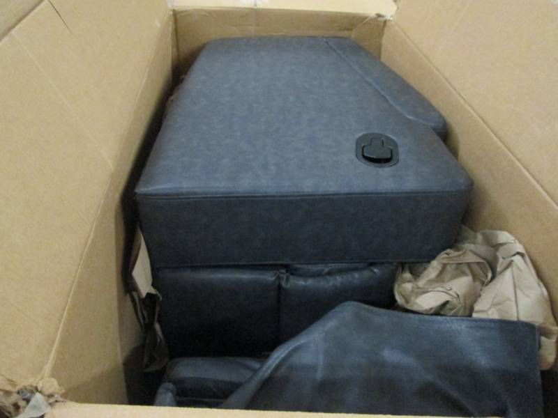 lot 107 image: Faux Leather Recliner with Cup Hold...