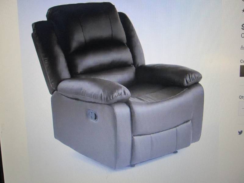 lot 130 image: Overstuffed Recliner open box Retai...