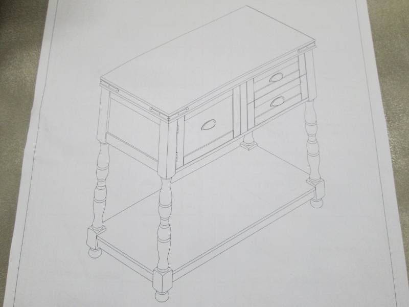 lot 144 image: Two Tone Console open box Assembly ...