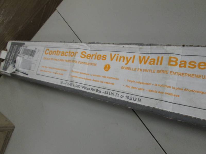 lot 184 image: Roppe Vinyl Laminate Dark Gray 4 in...