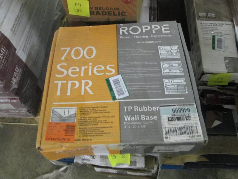 lot 189 image: Roppe 700 Series Almond 4 in. x 18...