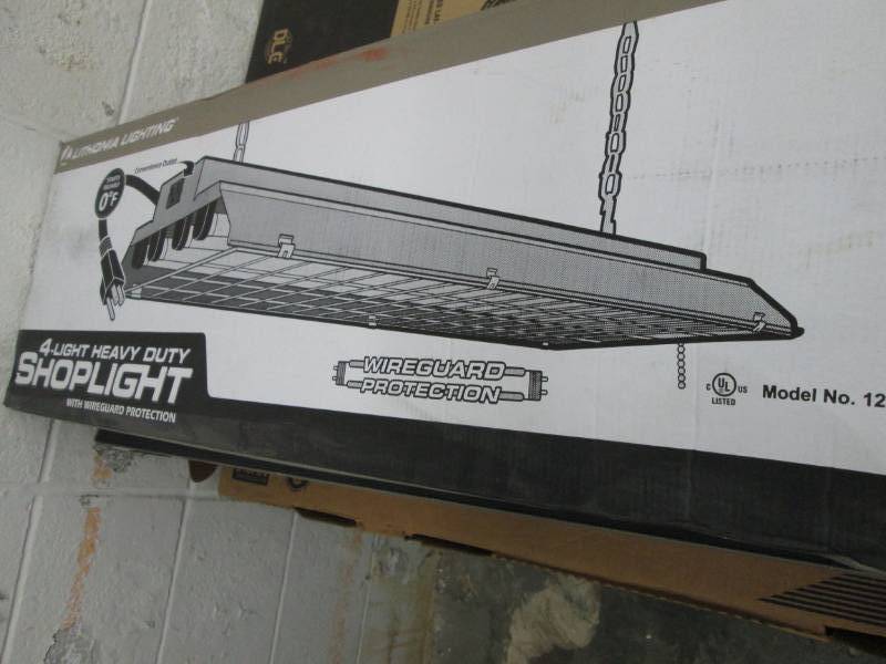 lot 206 image: Lithonia Lighting 4-Light Grey Fluo...
