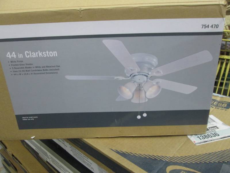 lot 220 image: Clarkston 44 in. Indoor White Ceili...