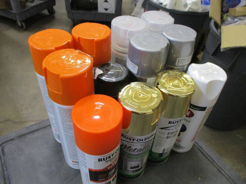lot 24 image: Assorted spray paint