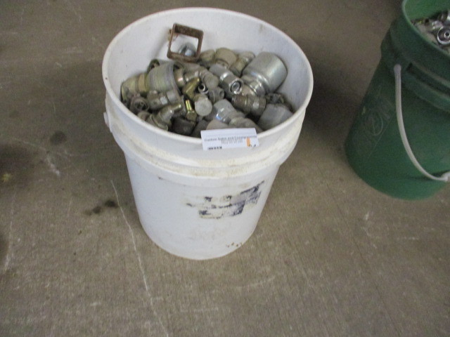 Pail full of new Hydraulic fittings