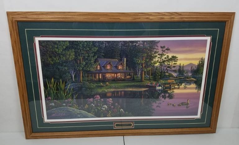 lot 2 image: Golden Moments by Kim Norlien framed picture