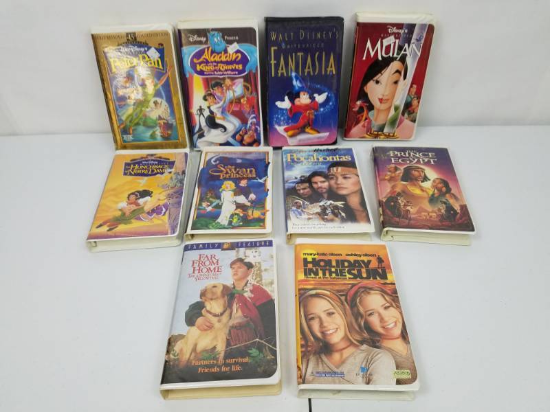 lot 24 image: 10 Vintage VHS Tapes