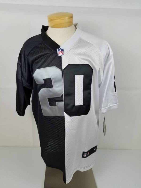 lot 33 image: On field NFL Reebox #20 Oakland Raiders Darrin McFadden Football Jersey 45