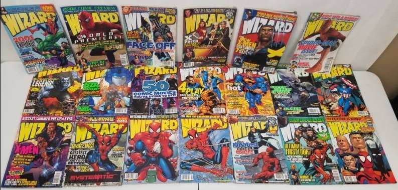 lot 53 image: 20 Wizard Comics from 1990s to 2000s