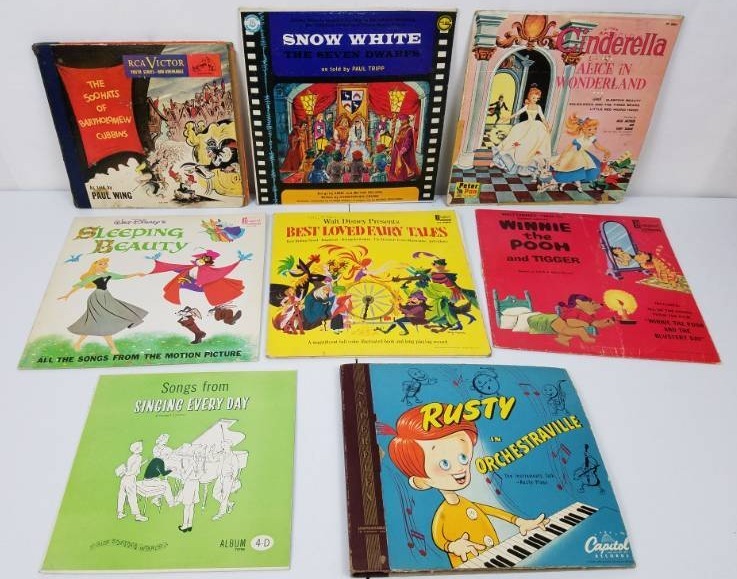 lot 62 image: Lot of Disney and RCA Victor LP Records Snow White Cinderella & Sleeping Beauty many from 1960s