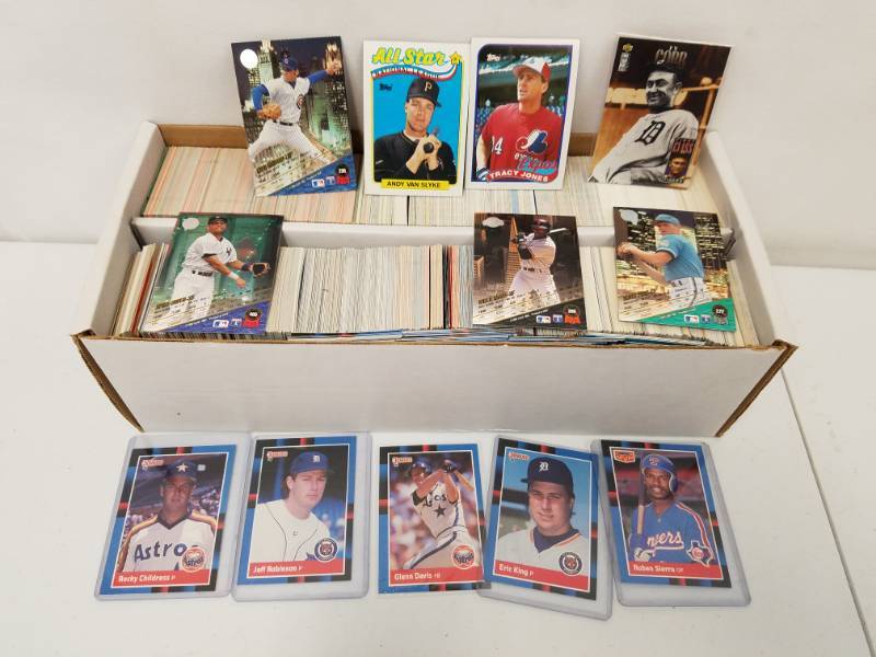 lot 76 image: Two row box of baseball cards part 2