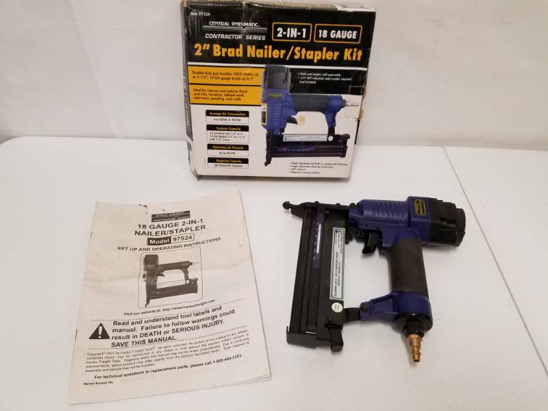 lot 84 image: Central Pneumatic 2 Brad Nailer  Stapler