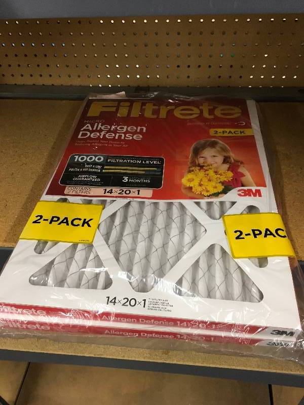 Filtrete 14x20x1 2 Pack Air Filters, Retail $35.00