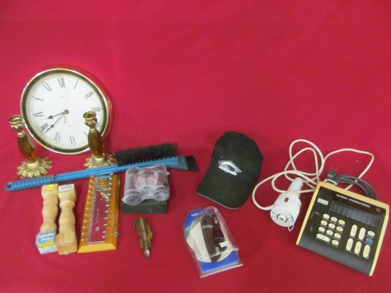 lot 57 image: calculator, knife, binoculars