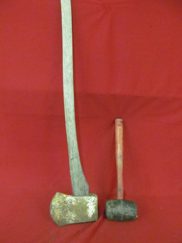 lot 61 image: axe, mallet