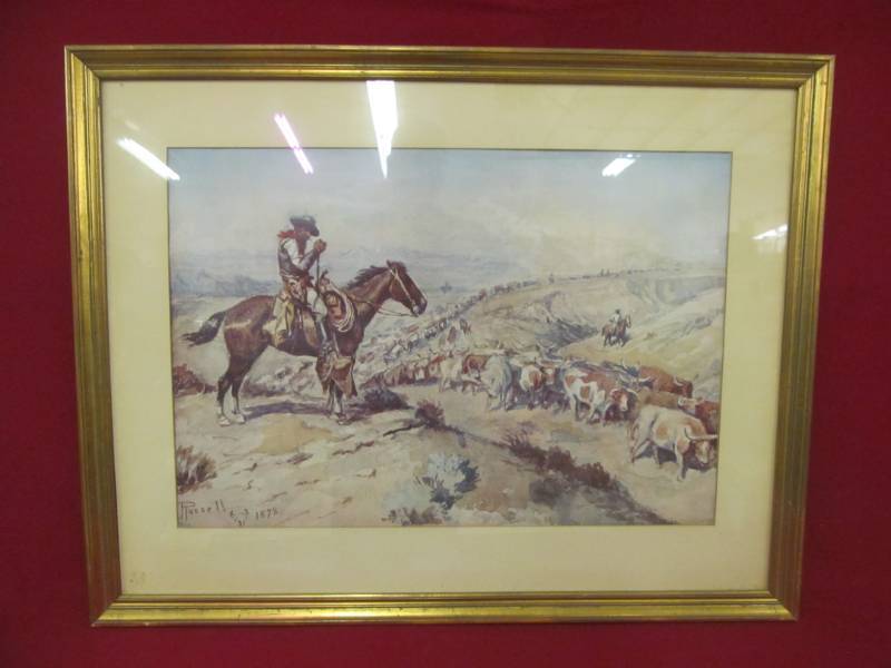 lot 124 image: C.M Russell Print
